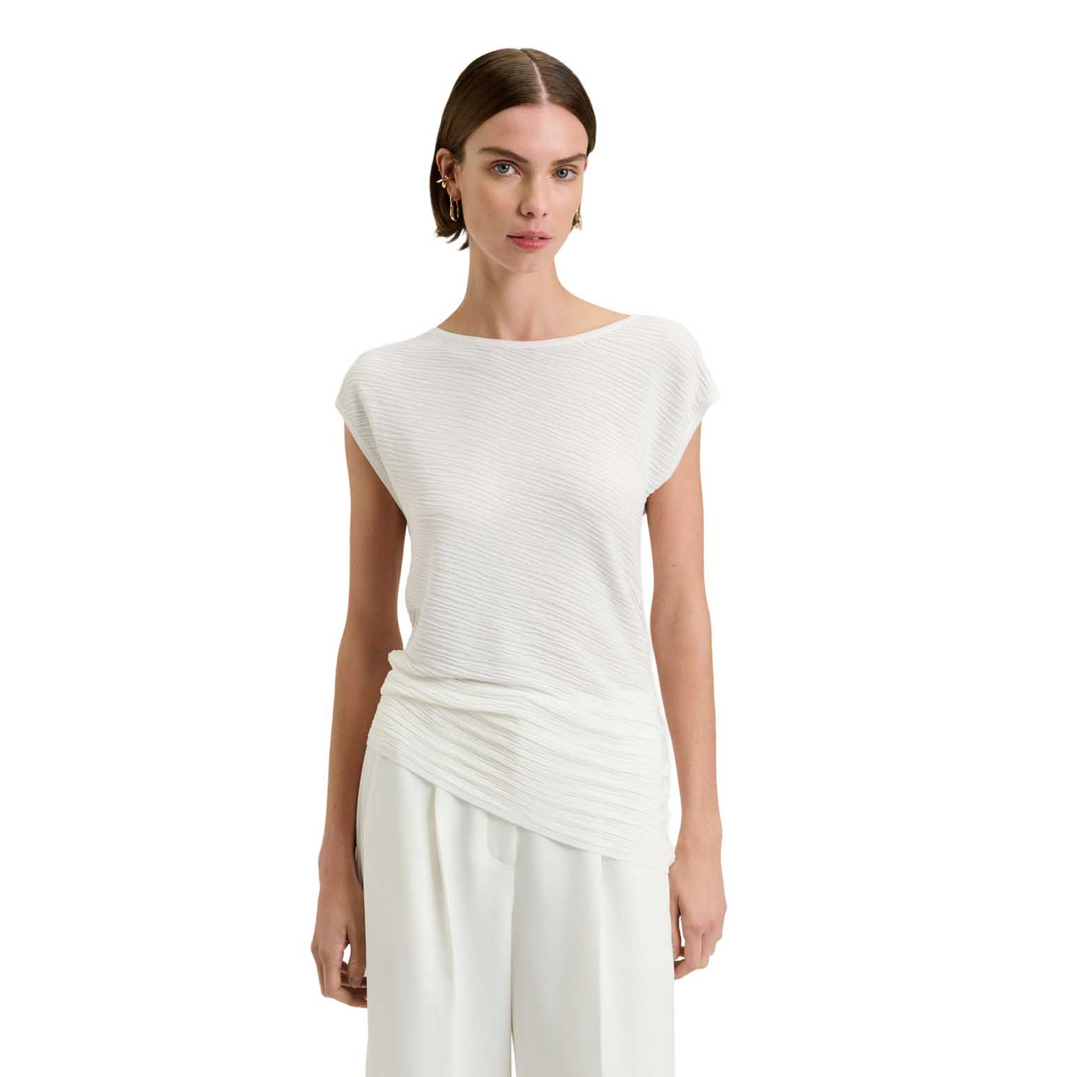 Veronika Maine Asymmetric Wavy Ottoman Knit